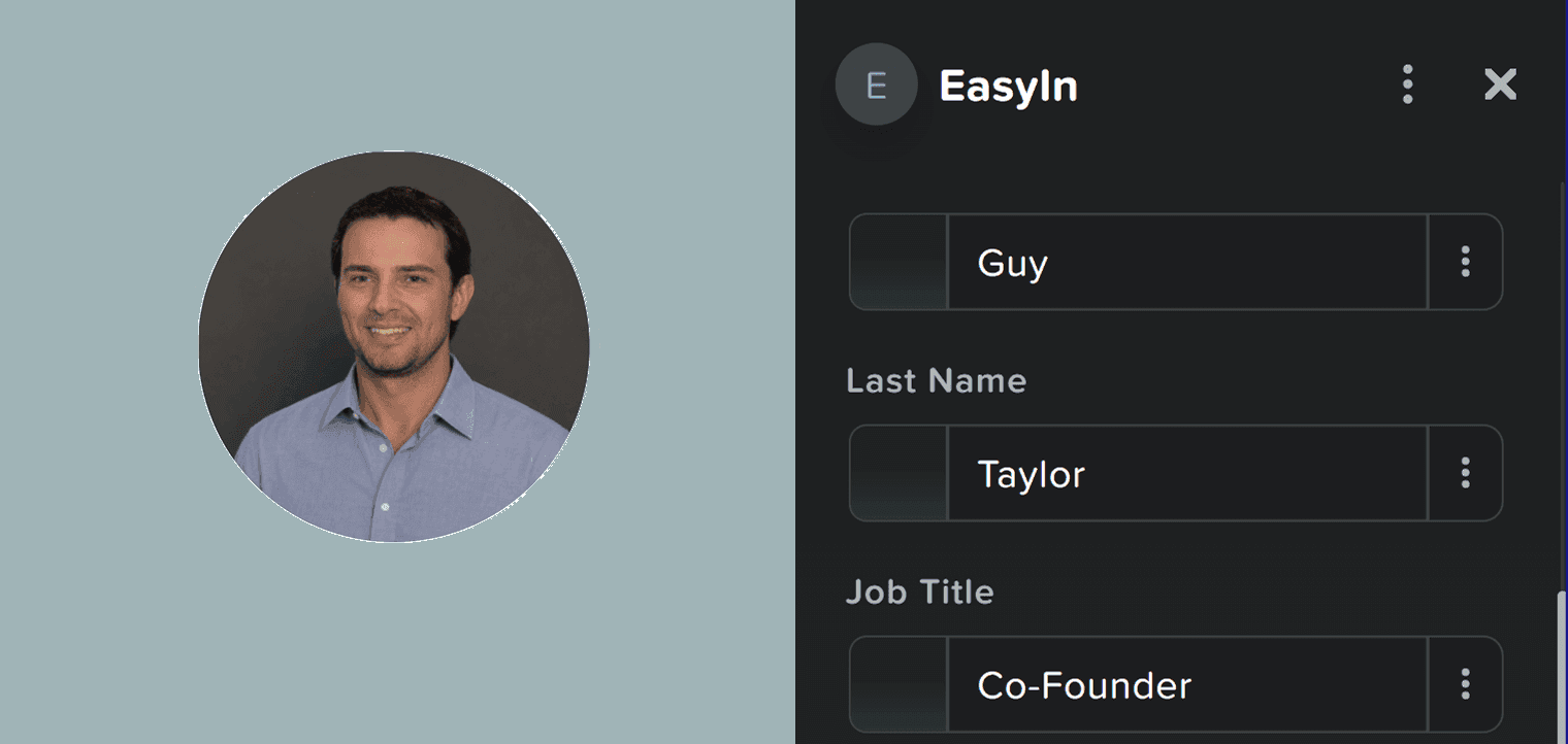 Capture the contact details